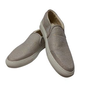 Skechers Glittery Gold Air-Cooled Memory Foam Slip-on Sneakers Size 9